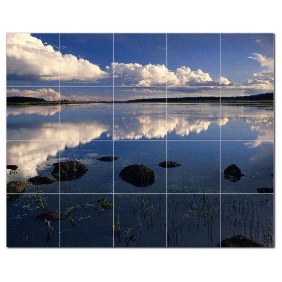 Clouds Picture Ceramic Tile Mural Kitchen Backsplash Bathroom Shower, 404648-S54