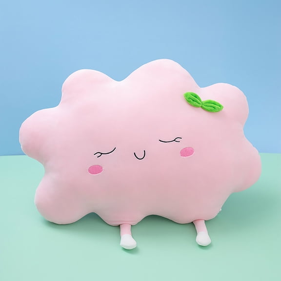 Clouds Plush Toys Home Decor Bedroom Living Room Plush Plushie Cute Decorative Stuffed Animals Throw Pillow Pink - One Size