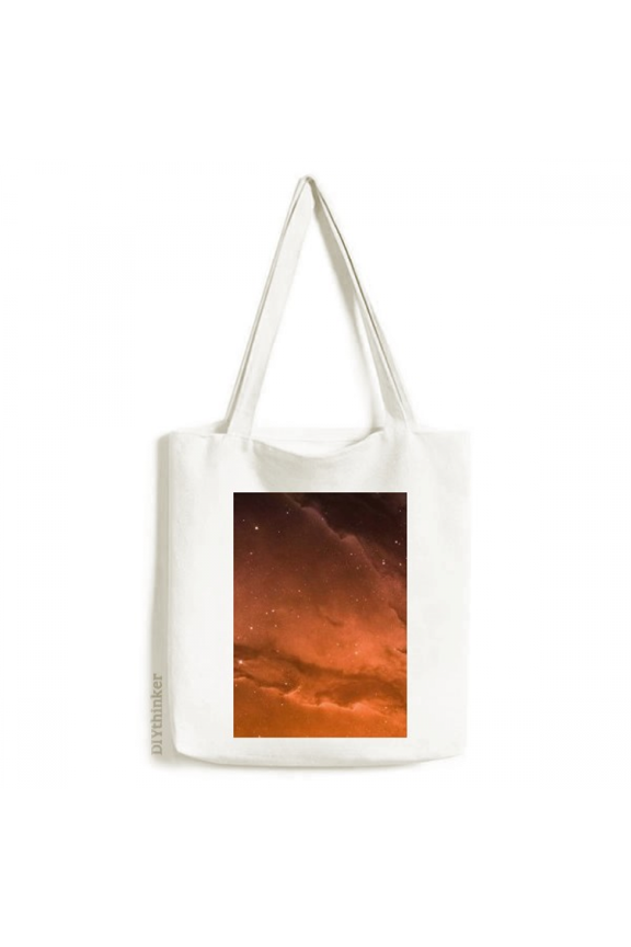 Red Starry Sky Art Deco Fashion Tote Canvas Bag Shopping Satchel Casual Handbag
