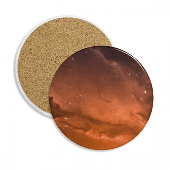 Clouds Red Starry Sky Coaster Cup Mug Tabletop Protection Absorbent Stone