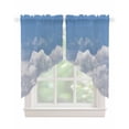 thumbnail image 1 of Clouds Swag Valances for Windows, Blue White Sky Natural Landscape Rod Pocket Sheer Valances for Small Windows, Swag Toppers Light Filtering for Kitchen Living Room 2 Panels 28''x36'', 1 of 6