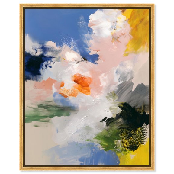 Clouds and Color I Canvas Modern Wall Art by Art Remedy, Gold Frame, 36 x 45
