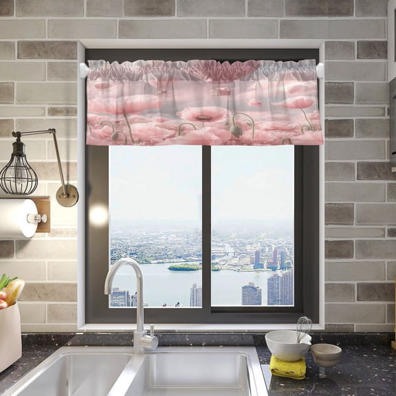 Clouds and Hot Air Balloons Curtain Valances Window Treatment Rod Pocket Drape Valance 54" X 18" for Kitchen Living Room Bedroom