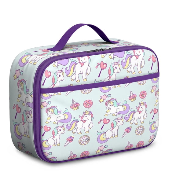 Clouds and Rainbow Lunch Bag – Cute Cartoon Unicorn and Moon Insulated Lunch Box for School Meals