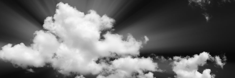 Clouds and beams of sunlight in the sky USA Canvas Art - Panoramic Images (36 x 12)