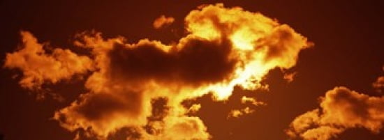 Clouds at sunset Canvas Art - Panoramic Images (36 x 13)