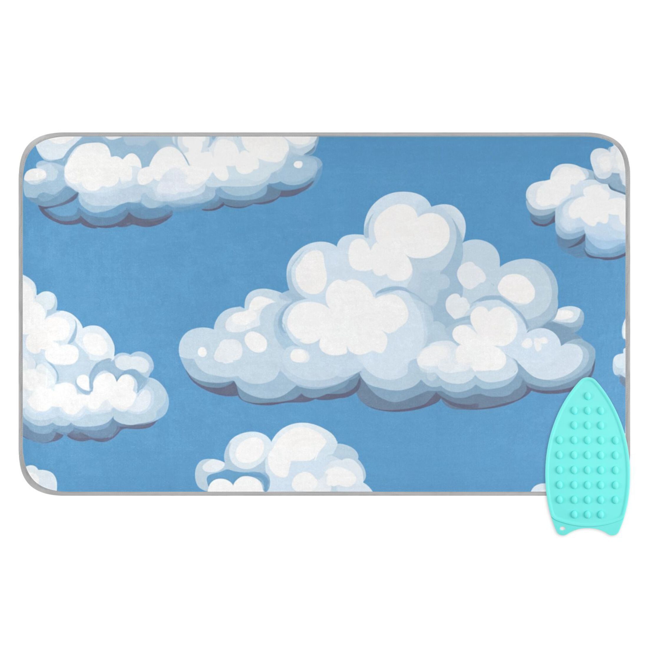 Clouds in Sky Ironing Board Covers Heat Resistant Ironing Pad Mat Portable for Travel Washer Dryer Table