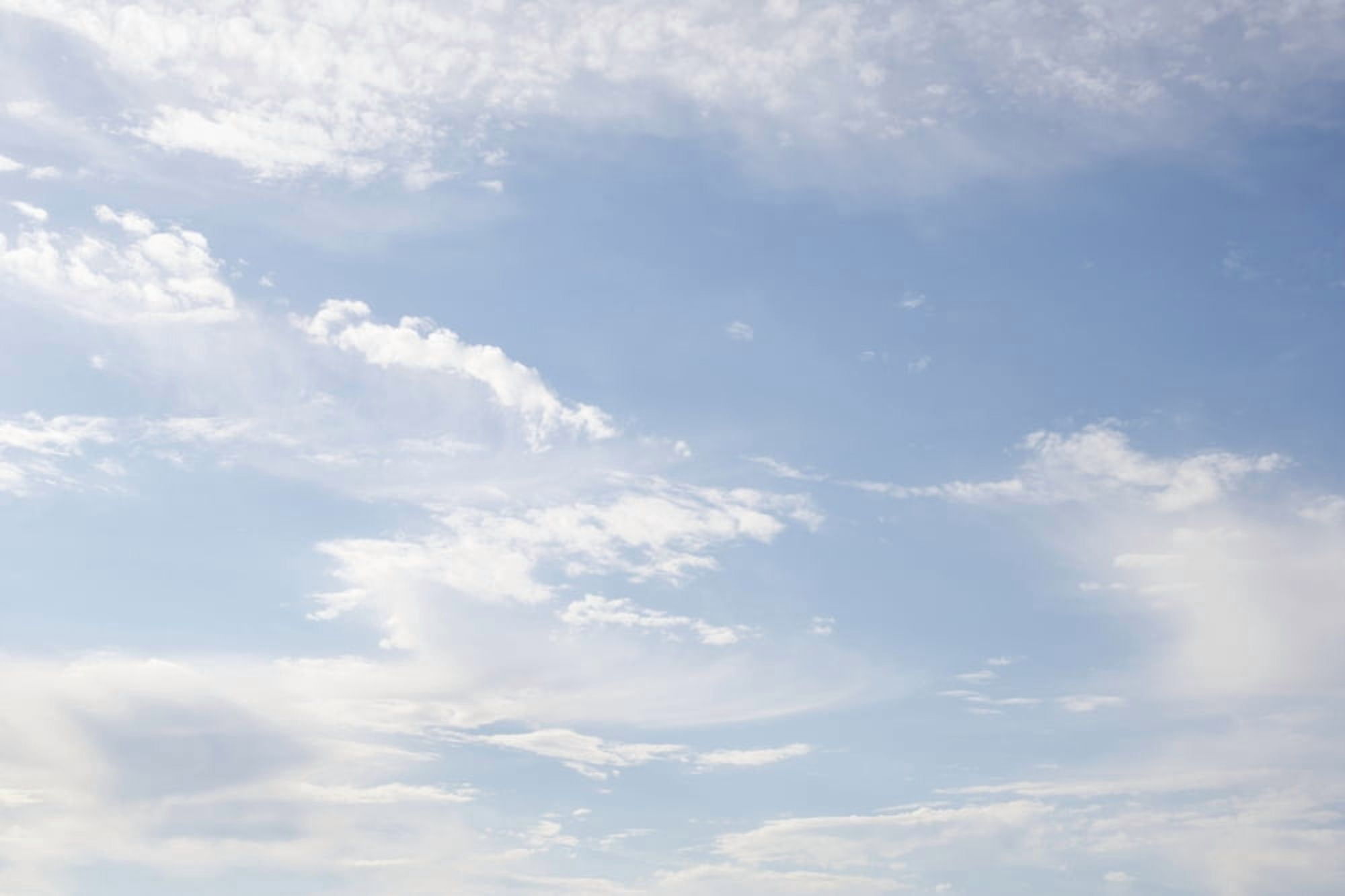 Clouds in a blue sky Toronto Ontario Canada Canvas Art - directedphoto Design Pics (38 x 24)