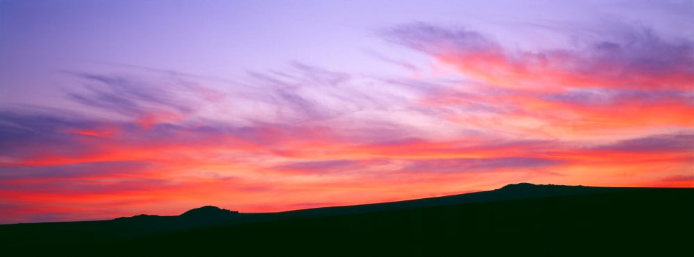 Clouds in the sky at dusk Dartmoor Devon England Canvas Art - Panoramic Images (27 x 9)