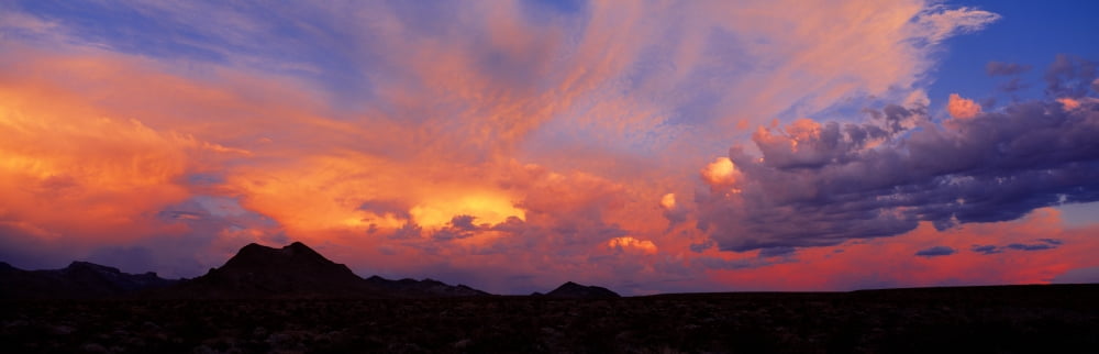 Clouds in the sky at sunset Arizona USA Canvas Art - Panoramic Images (12 x 36)
