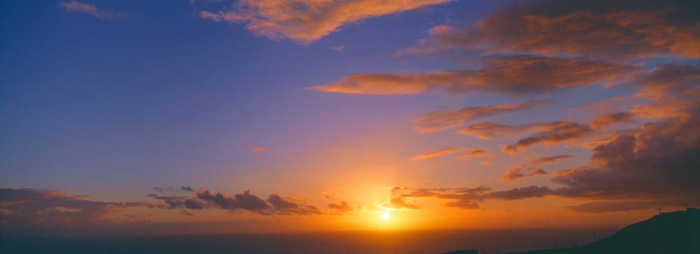 Clouds in the sky at sunset Dorset England Canvas Art - Panoramic Images (36 x 12)