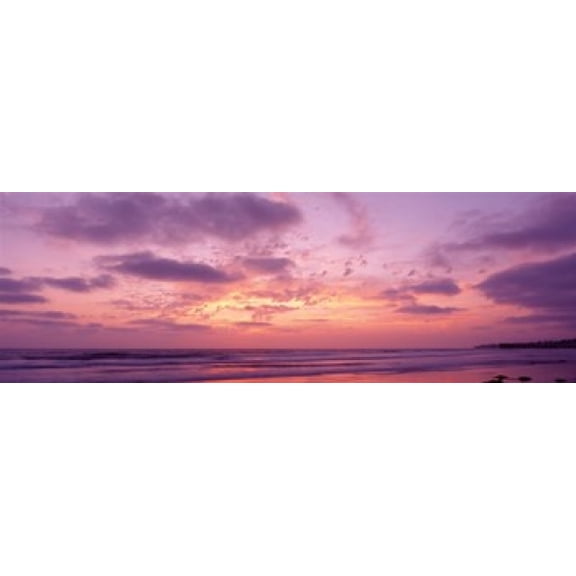 Clouds in the sky at sunset Pacific Beach San Diego California USA Canvas Art - Panoramic Images (36 x 12)