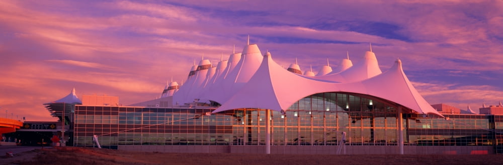 Clouds over Denver International Airport Denver Colorado USA Canvas Art - Panoramic Images (6 x 18)