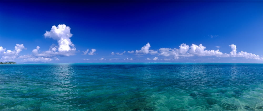 Clouds over Pacific ocean Bora Bora Leeward Islands Society Islands French Polynesia Canvas Art - Panoramic Images (12 x 36)