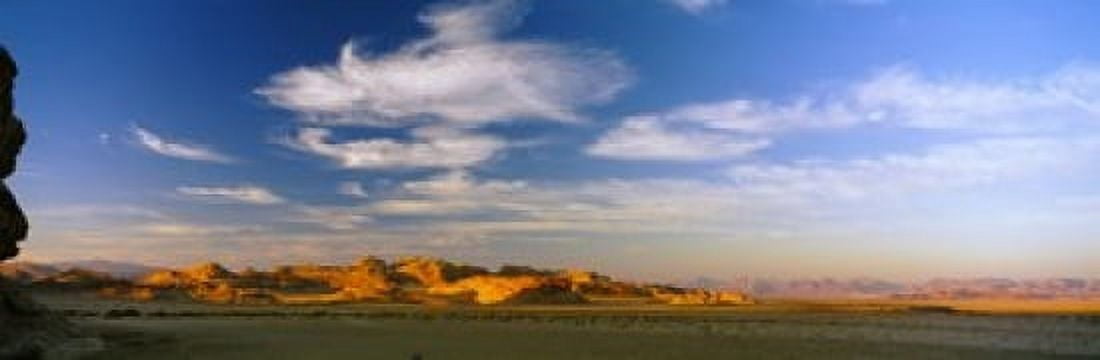 Clouds over a desert Jordan Canvas Art - Panoramic Images (18 x 6)