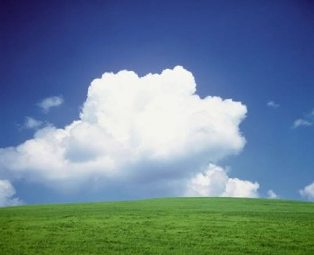 Clouds over a grassland Canvas Art - Panoramic Images (16 x 14)