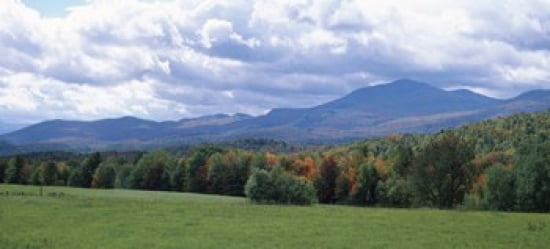 Clouds over a grassland Mt Mansfield Vermont USA Canvas Art - Panoramic Images (30 x 14)