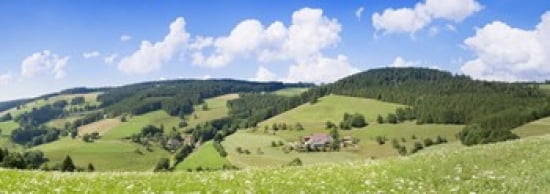 Clouds over a hill Glottertal Valley Sankt Margen Black Forest Baden-Wurttemberg Germany Canvas Art - Panoramic Images (36 x 13)