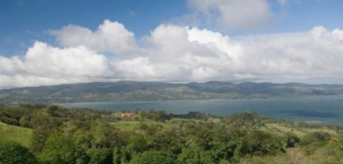 Clouds over a lake Arenal Lake Guanacaste Costa Rica Canvas Art - Panoramic Images (24 x 12)