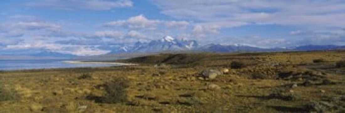 Clouds over a landscape Las Cumbres Parque Nacional Torres Del Paine National Park Patagonia Chile Canvas Art - Panoramic Images (18 x 6)