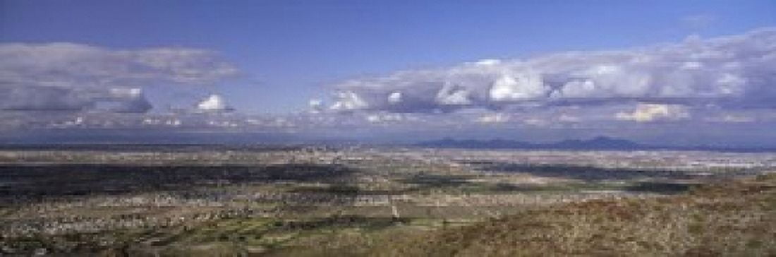 Clouds over a landscape South Mountain Park Phoenix Maricopa County Arizona USA Canvas Art - Panoramic Images (18 x 6)