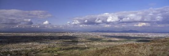 Clouds over a landscape South Mountain Park Phoenix Maricopa County Arizona USA Canvas Art - Panoramic Images (36 x 12)
