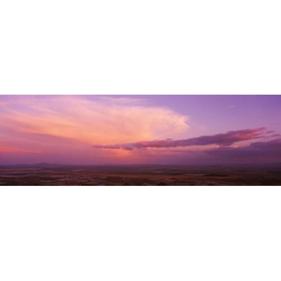 Clouds over a landscape at sunset South Mountain Park Phoenix Arizona USA Canvas Art - Panoramic Images (18 x 6)