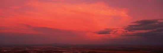 Clouds over a landscape at sunset South Mountain Park Phoenix Arizona USA Canvas Art - Panoramic Images (36 x 12)