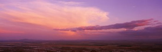 Clouds over a landscape at sunset South Mountain Park Phoenix Arizona USA Canvas Art - Panoramic Images (36 x 12)