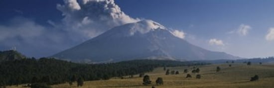 Clouds over a mountain Popocatepetl Volcano Mexico Canvas Art - Panoramic Images (36 x 12)