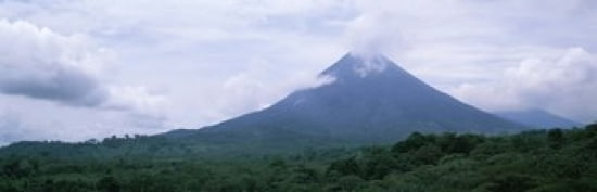 Clouds over a mountain peak Arenal Volcano Alajuela Province Costa Rica Canvas Art - Panoramic Images (36 x 12)