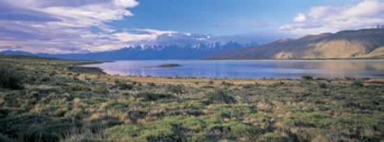Clouds over a river Mt Fitzroy Patagonia Argentina Canvas Art - Panoramic Images (36 x 13)