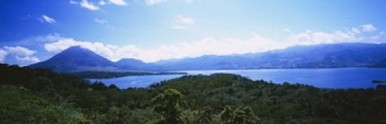 Clouds over a volcano Arenal Volcano Costa Rica Canvas Art - Panoramic Images (36 x 12)