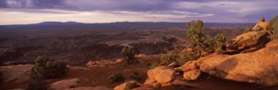 Clouds over an arid landscape Canyonlands National Park San Juan County Utah USA Canvas Art - Panoramic Images (36 x 12)