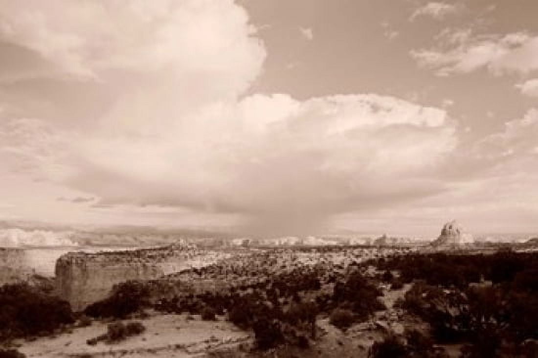 Clouds over an arid landscape Capitol Reef National Park Utah USA Canvas Art - Panoramic Images (36 x 24)