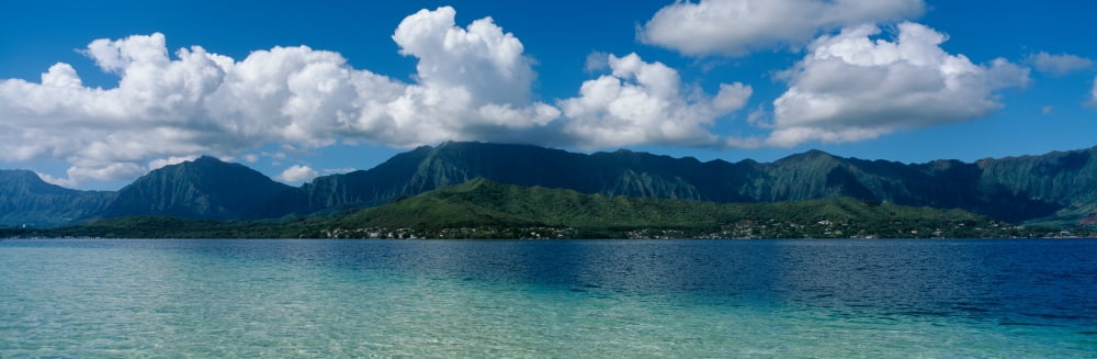 Clouds over an island Hana Maui Hawaii USA Canvas Art - Panoramic Images (27 x 9)