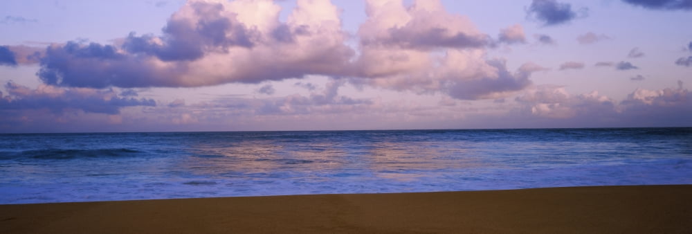 Clouds over calm ocean Oahu Hawaii USA Canvas Art - Panoramic Images (27 x 9)