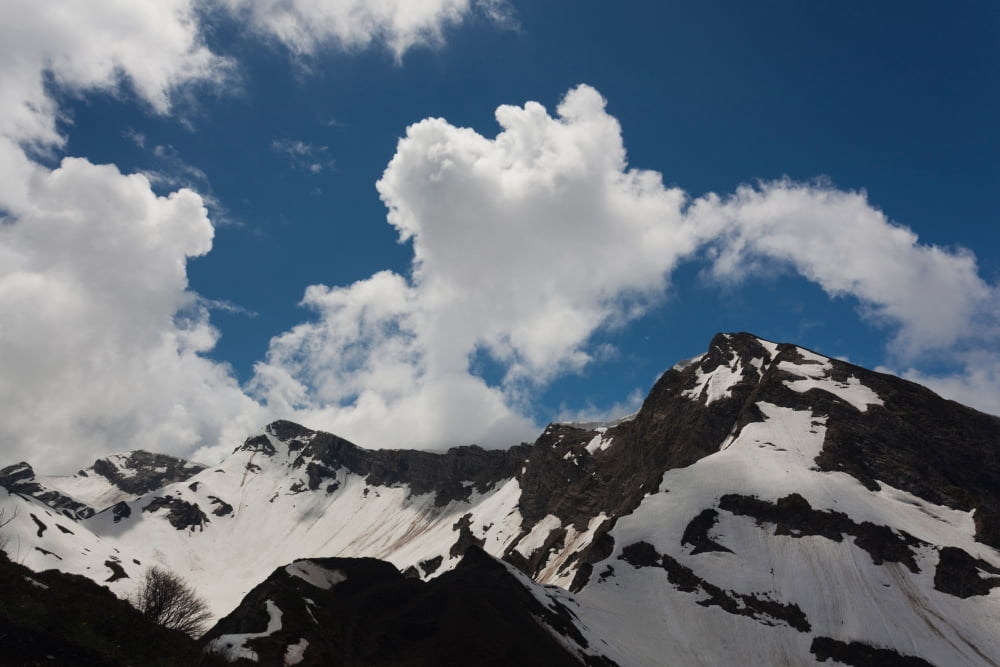 Clouds over mountain landscape Carousel Mountain Krasnaya Polyana Sochi Caucasus Mountains Russia Canvas Art - Panoramic Images (36 x 12)