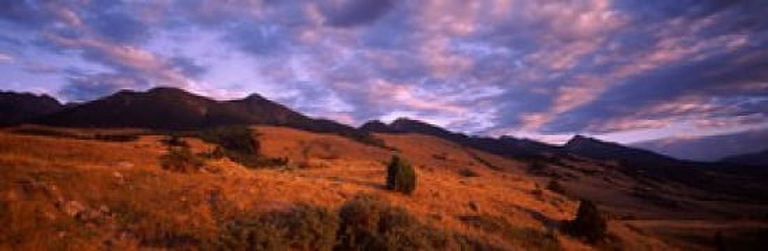 Clouds over mountainous landscape at dusk Montana USA Canvas Art - Panoramic Images (18 x 6)