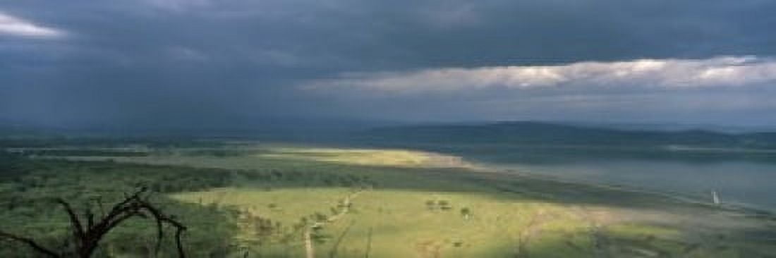 Clouds over mountains Lake Nakuru Great Rift Valley Lake Nakuru National Park Kenya Canvas Art - Panoramic Images (18 x 6)