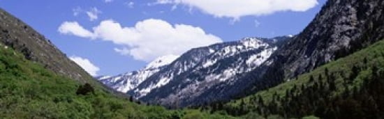 Clouds over mountains Little Cottonwood Canyon Salt Lake City Utah USA Canvas Art - Panoramic Images (36 x 12)