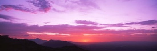 Clouds over mountains Sierra Estrella Mountains Phoenix Arizona USA Canvas Art - Panoramic Images (36 x 12)