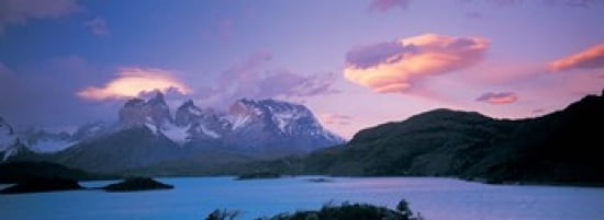 Clouds over mountains Towers of Paine Torres del Paine National Park Chile Canvas Art - Panoramic Images (36 x 13)