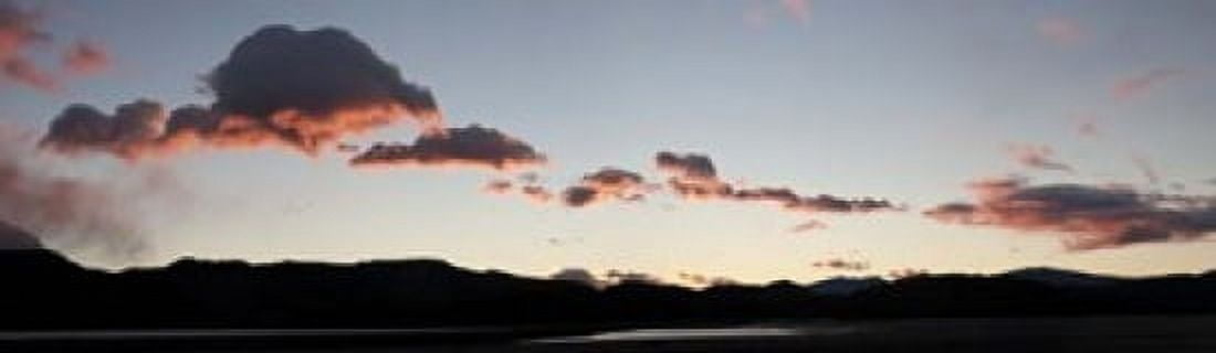 Clouds over mountains at sunrise Lago Grey Torres Del Paine National Park Chile Canvas Art - Panoramic Images (20 x 6)