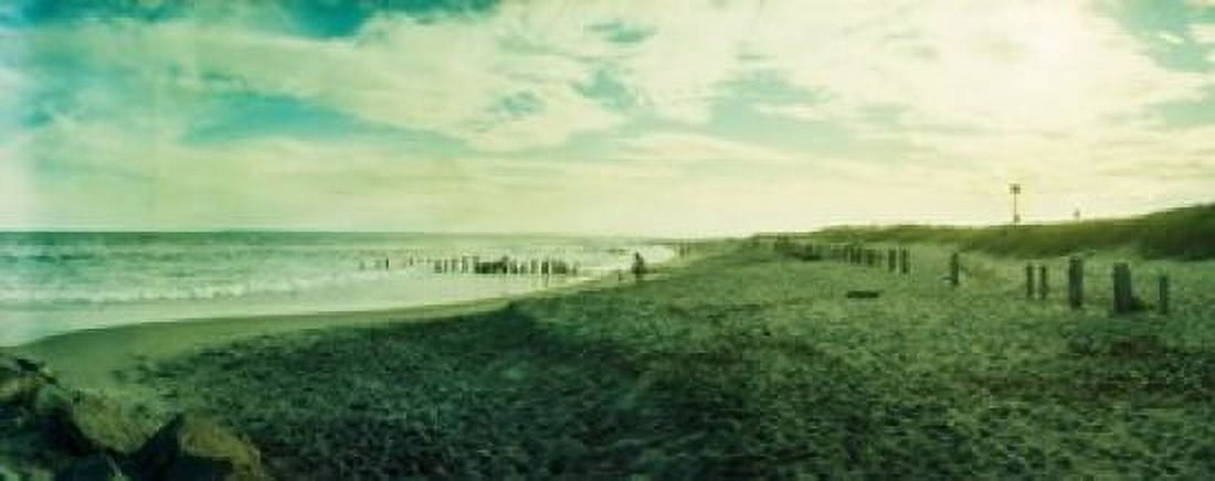 Clouds over the Atlantic ocean Fort Tilden Beach Fort Tilden Queens New York City New York State USA Canvas Art - Panoramic Images (15 x 6)