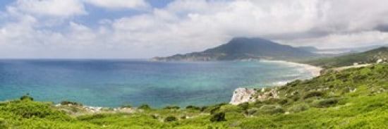 Clouds over the Bay Of Buggerru Iglesiente Sardinia Italy Canvas Art - Panoramic Images (36 x 12)