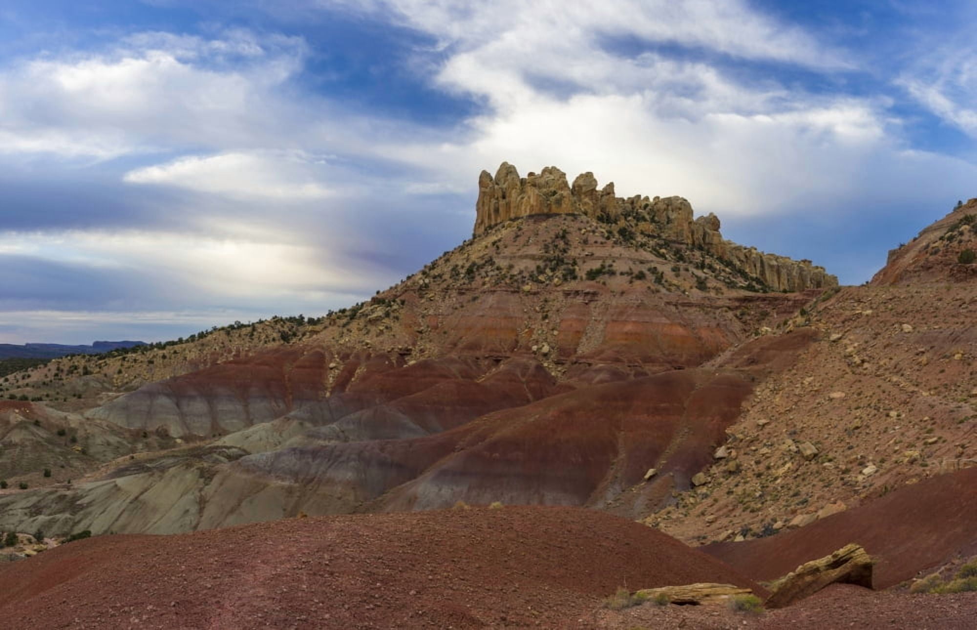 Clouds over the Circle Cliffs near Long Canyon Grand Staircase-Escalante National Monument Utah USA Canvas Art - Panoramic Images (36 x 24)