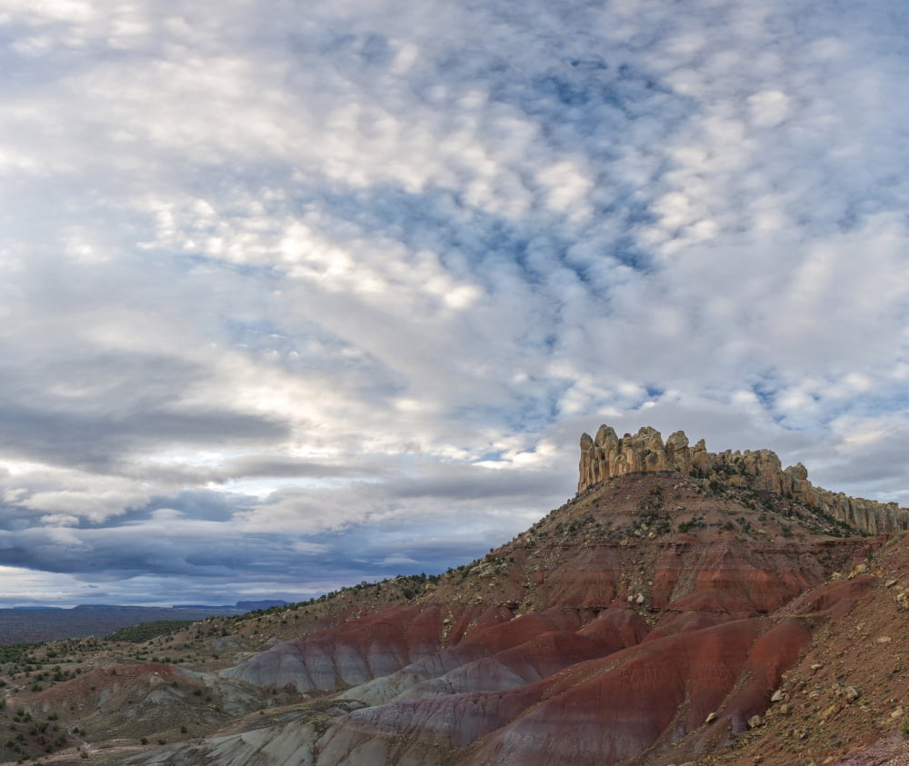 Clouds over the Circle Cliffs near Long Canyon Grand Staircase-Escalante National Monument Utah USA Canvas Art - Panoramic Images (36 x 32)