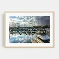 thumbnail image 1 of Clouds over the Marina - Long Beach California Photography Oak Framed Wall Art Print 24 x 36 inches, 1 of 6