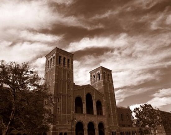 Clouds over the Royce Hall University of California Los Angeles California USA Canvas Art - Panoramic Images (36 x 29)